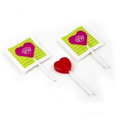 Леденец на палочке Heart с логотипом 8 г
