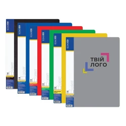 Папка пластиковая Economix Light А4 с 10 файлами 15 мм с нанесением логотипа