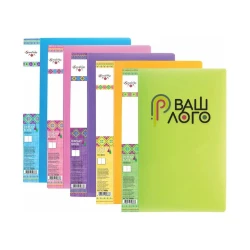 Папка пластиковая А4 с 30 файлами 20 мм фактура Вышиванка с лого