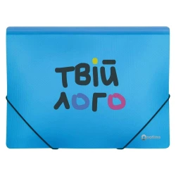 Папка пластиковая двухцветная А4 35 мм фактура текстиль на резинках из лого