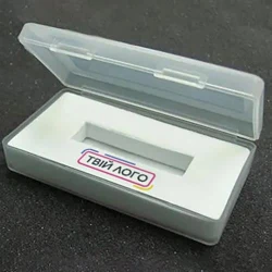 Пластмассовый футляр для флеш-карты PLASTIC BOX с логотипом