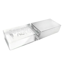 Стеклянная USB-Флешка на 32Gb кристал со светодиодом для вашего лого