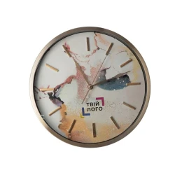 Часы настенные металлические Optima AUTUMN с логотипом 30 см