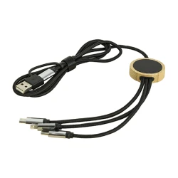 Дата-кабель RODEN 120 см с переходниками Type-C, Lightning, Micro-USB, USB и подсветкой лого