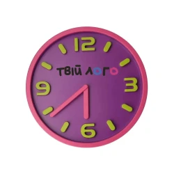 Часы настенные пластиковые Optima MAGIC розовые с вашим логотипом 30 см